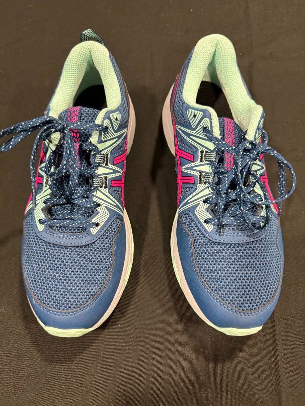 ASICS Gel-Venture 6 Women’s Size 9 Wide Trail Running Shoes Blue Pink Mint